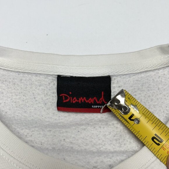 Vintage Diamond Supply Co Sweatshirt Mens Small 21.5x23.5 White Skate Y2K - Picture 13 of 15